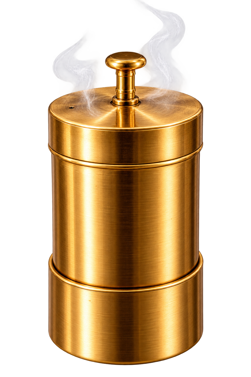 Traditional coffee filter closed while brewing